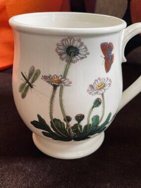 PORTMERION Garden Bristol Mug Sweet Pea LATHYRUS ODORATUS Pedistal Handled